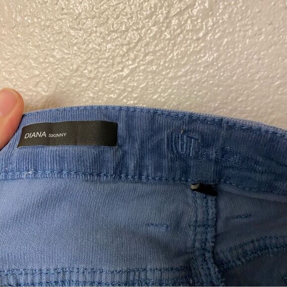 Kut From The Kloth Diana High Rise Skinny Corduroy Pants blue stretch plus 16 - Picture 6 of 14